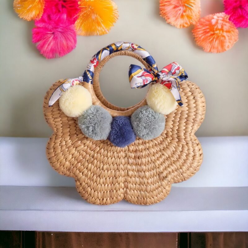 Anong Straw Summer Beach Bag Handmade Eco-Friendly Holiday Purse