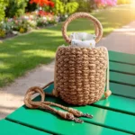 Nonglak Designer Women's Straw Raffia Beach Bag – Handmade in Thailand