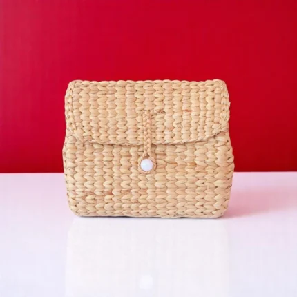 Isara Handwoven Straw Beaded Handle Summer Bag with Eco-Friendly Thai Craftsmanship