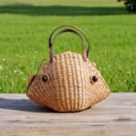 Yada Straw Geometric Mini Handbag Purse