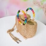 Kamonchanok Rainbow Bead Handle Straw Purse