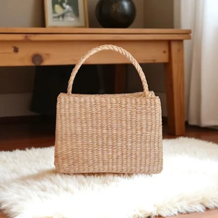 Tharinee Straw Summer Top Handle Bag