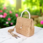 Siriluk Straw Beaded Crossbody Purse