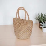 Darunee Straw Woven Bucket Purse