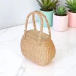 Kannikae Straw Curved Mini Handbag