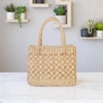 Sirilada Straw Checker Weave Tote