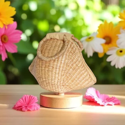 Tassaporn Straw Bell Shape Purse