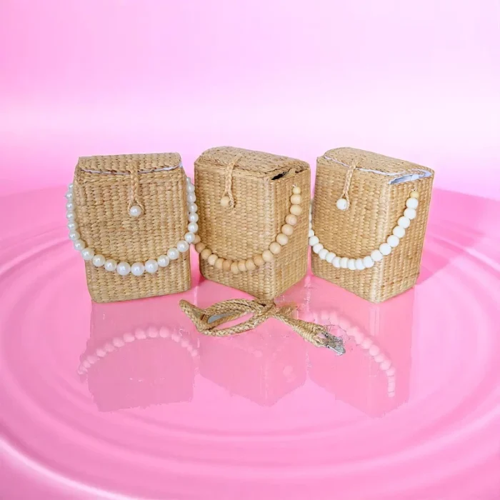 Pailinee Straw Beaded Box Crossbody - Image 1