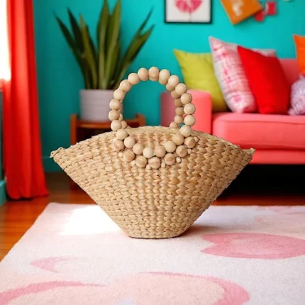 Tawanrat Straw Fan Bead Handbag
